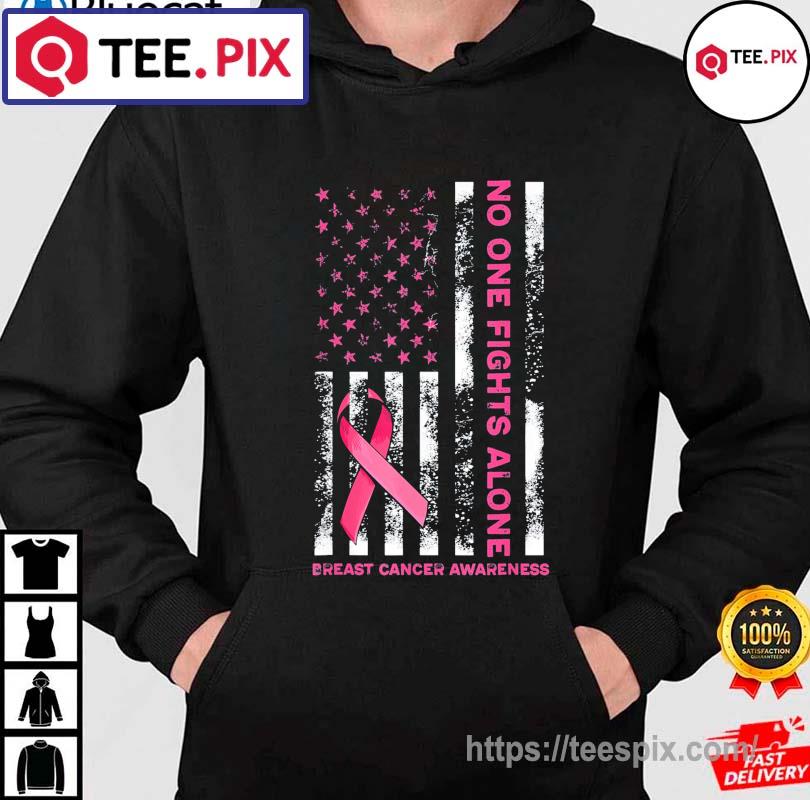 Support Squas Breast Cancer Awareness USA Flag Pink Ribbon Shirt hoodie moi