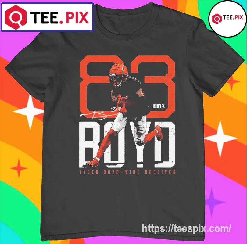 Tyler Boyd Cincinnati Bengals Bold Number Signatures Shirt - Limotees