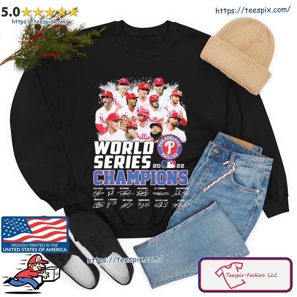 2022 World Series Champions Philadelphia Phillies Signatures Shirt sweater