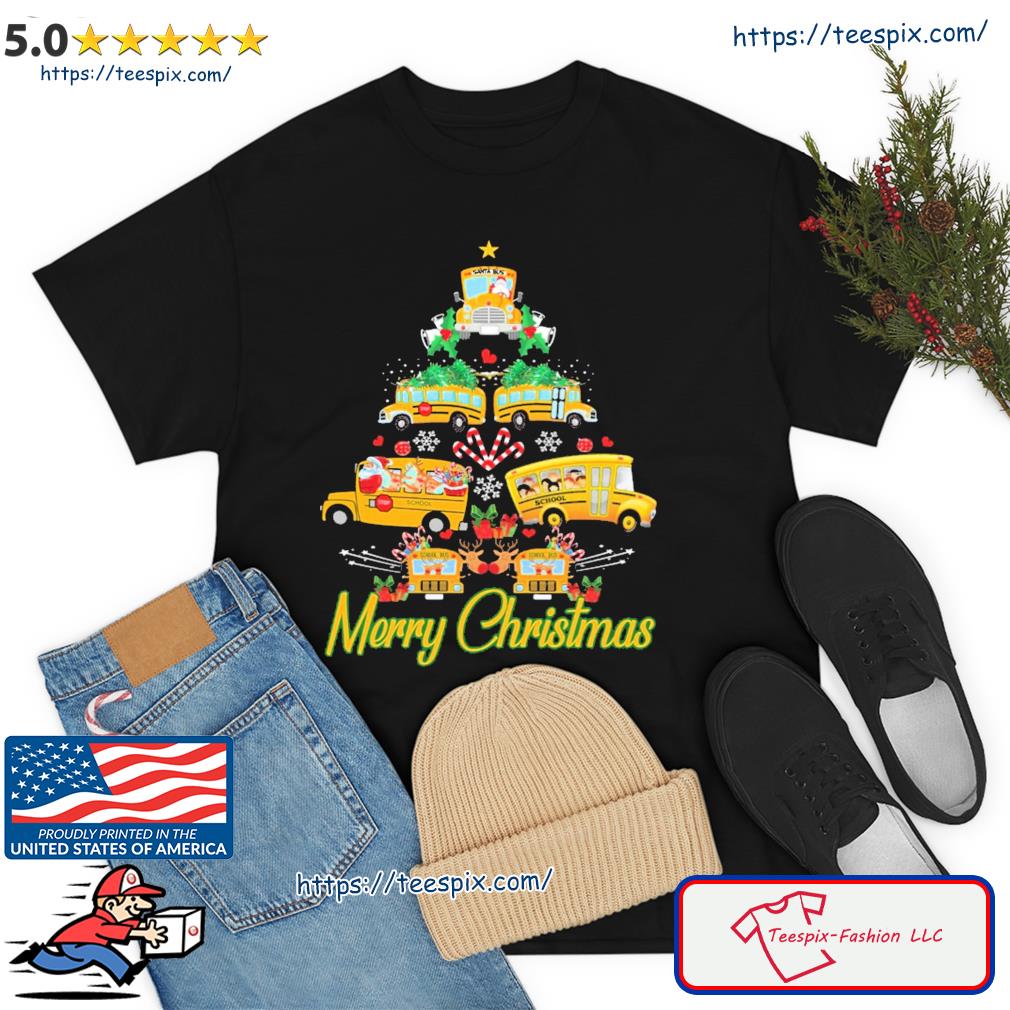 Christmas Tree School Bus Merry Christmas Sweatshirt