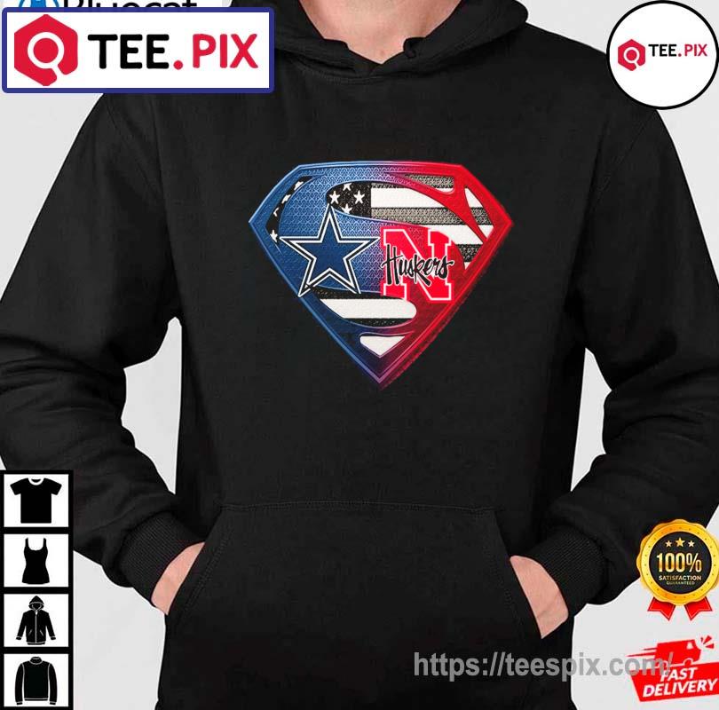 Dallas Cowboys and nebraska cornhuskers superman shirt, hoodie, sweater,  long sleeve and tank top