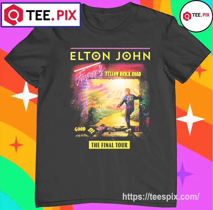 ELTON JOHN T shirt Farewell Tour 2022, The Final Tour Yellow Brick Road  T-Shirt