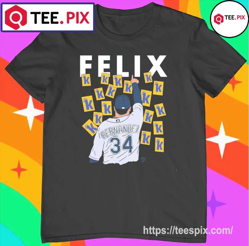 Felix Hernandez Number 34 Art Shirt, hoodie, sweater, long sleeve and tank  top
