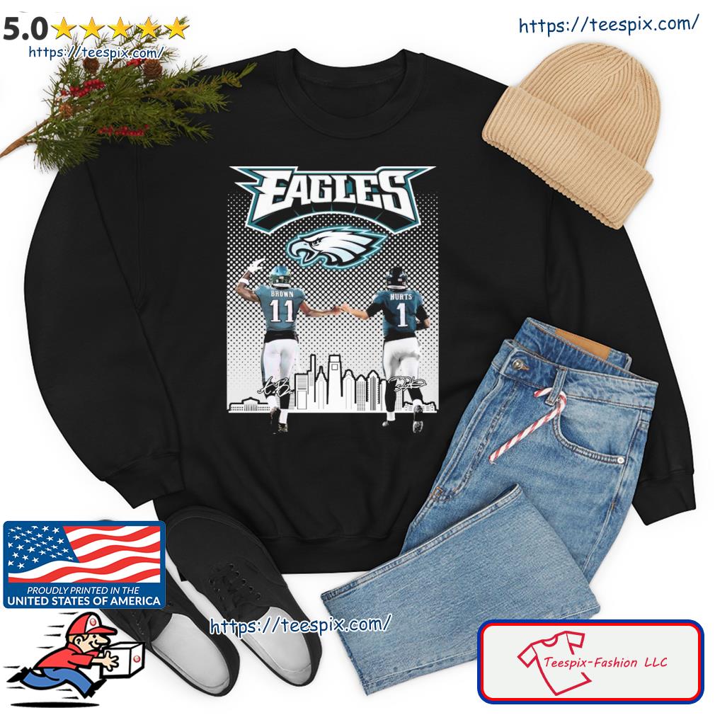 Philadelphia Eagles Jalen Hurts A J Brown Signatures shirt, hoodie,  sweater, long sleeve and tank top