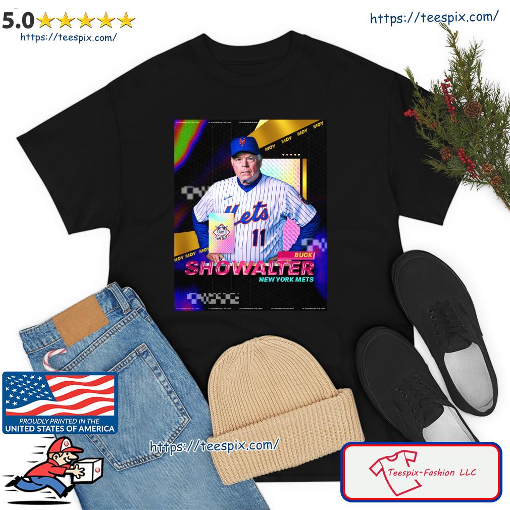 New York Mets Shirt Buck Showalter Jersey Baseball T-Shirt Size LFGM LGM