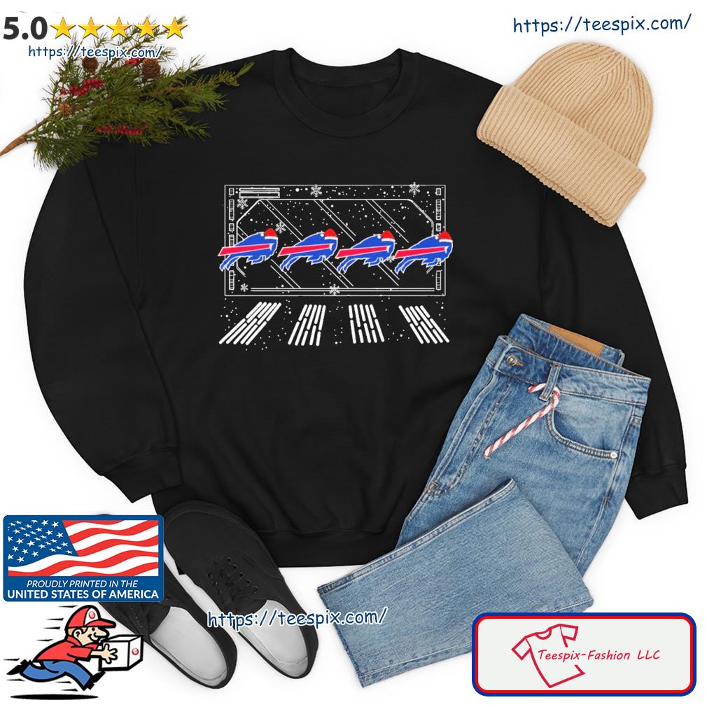 Buffalo Bills Nfl Santa Hat Logo Star Wars Walking Road Christmas Shirt,  hoodie, sweater, long sleeve and tank top