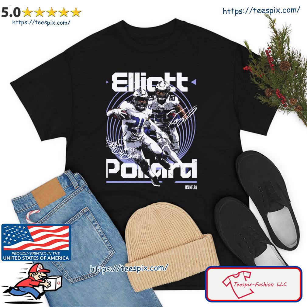 Ezekiel Elliott And Tony Pollard Dallas Cowboys Duo Signatures Shirt,  hoodie, sweater, long sleeve and tank top