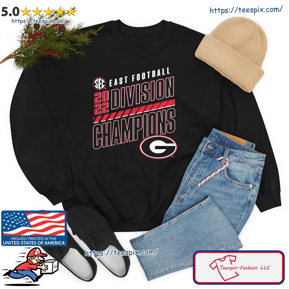 Georgia Bulldogs 2022 SEC East Division Football Champions Slanted Knockout  T-Shirt, hoodie, sweater, long sleeve and tank top