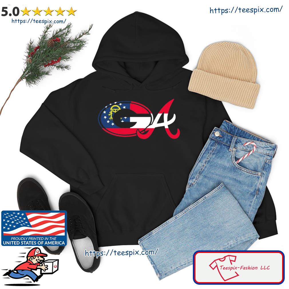 Awesome atlanta Braves Georgia Bulldogs logo heart sport gift shirt,  hoodie, sweater, long sleeve and tank top