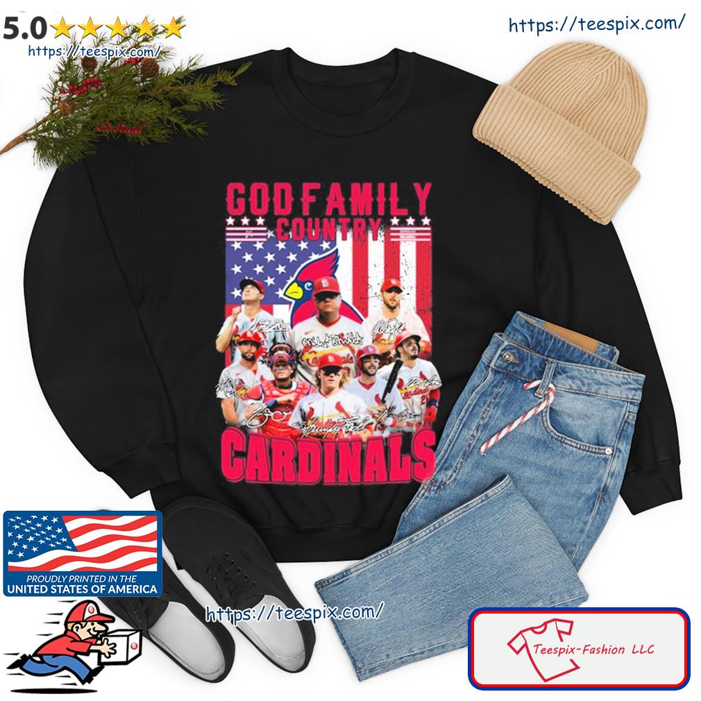 God Family Country St Louis Cardinals Baseball American Flag Signatures  Shirt, hoodie, sweater, long sleeve and tank top