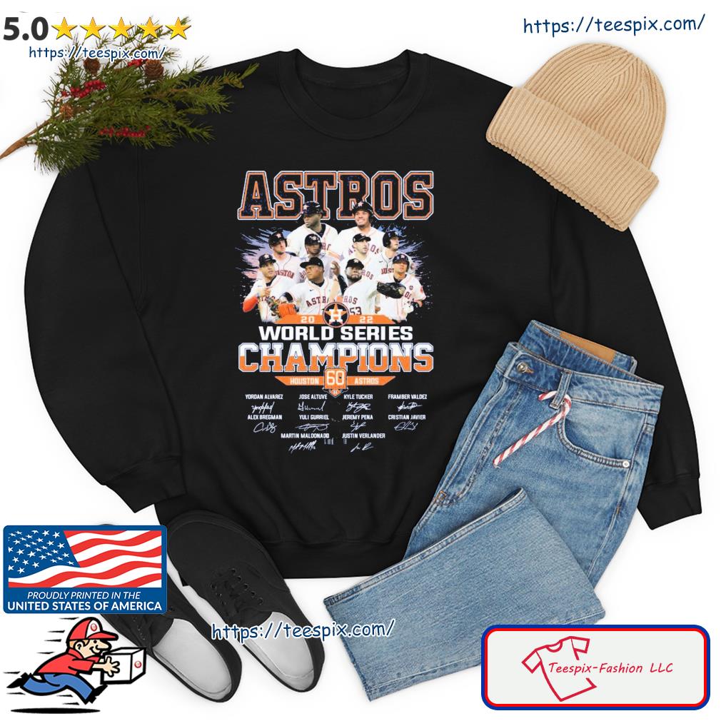 Houston Astros 2022 World Series Champions 60 Years Anniversary Signatures  Shirt, hoodie, sweater, long sleeve and tank top