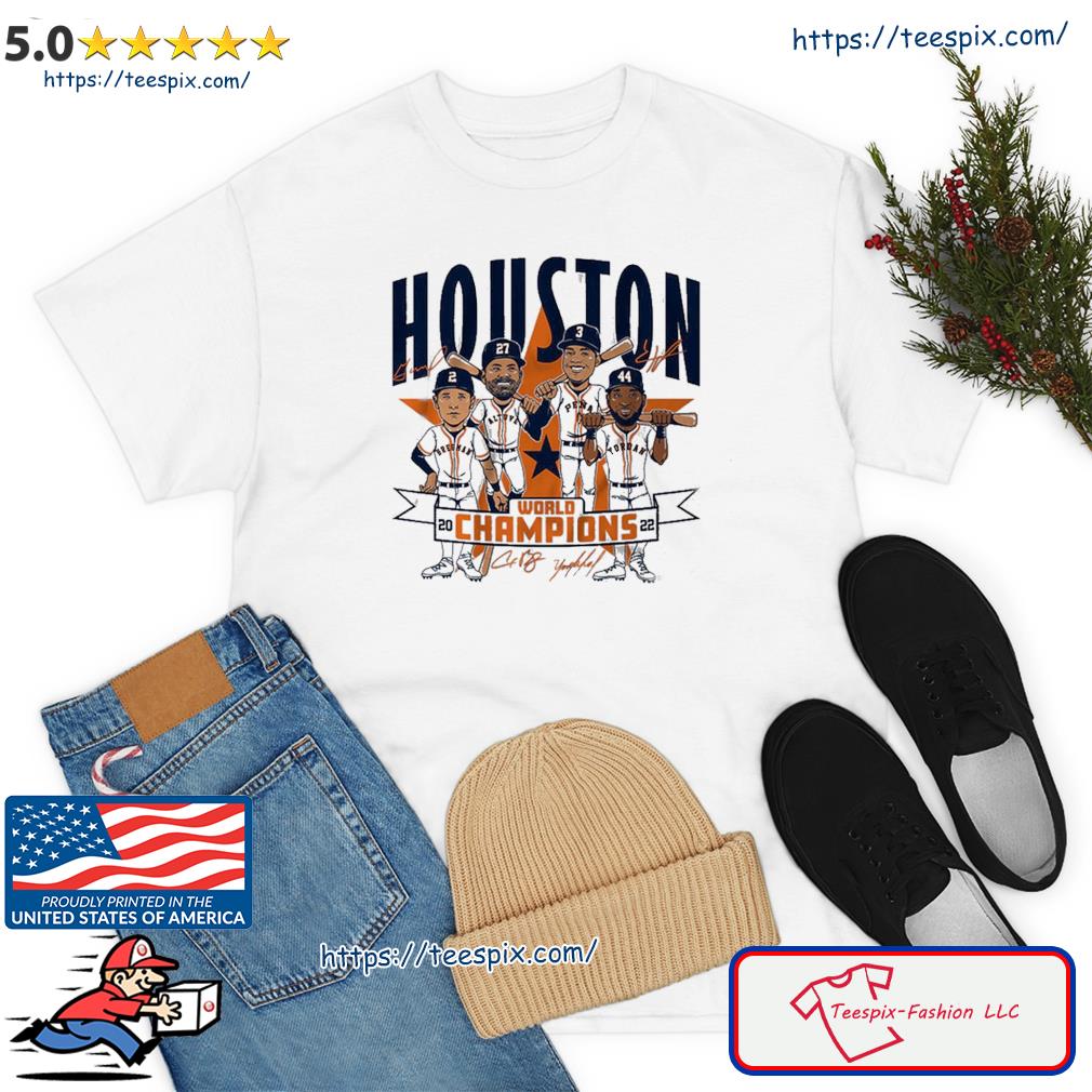 Houston Astros World Champions 2022 caricature signatures T-shirt, hoodie,  sweater, long sleeve and tank top