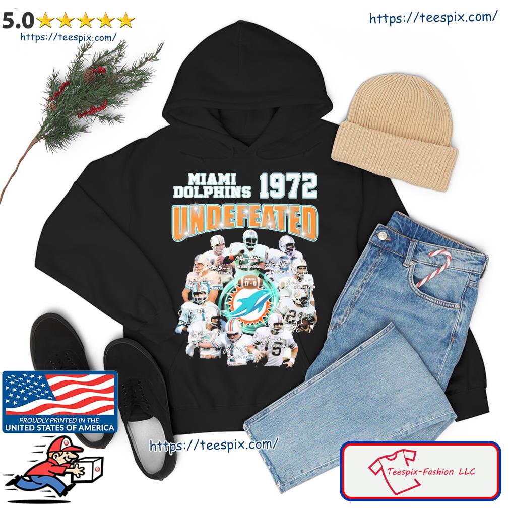 Miami Dolphins 1972 undefeated 17-0 signatures 2022 T-shirt, hoodie,  sweater, long sleeve and tank top