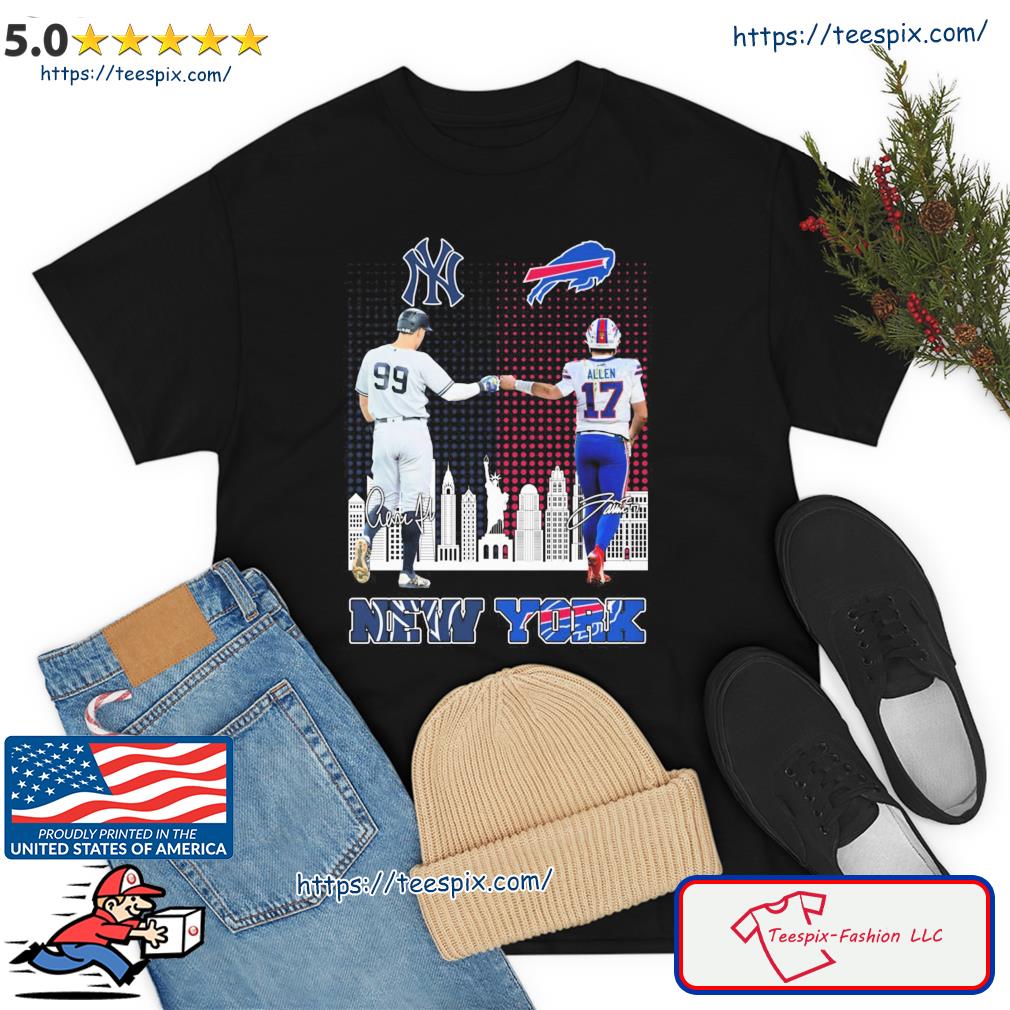 New york yankees and Buffalo Bills aaron judge and josh allen signatures  shirt, hoodie, sweater, long sleeve and tank top