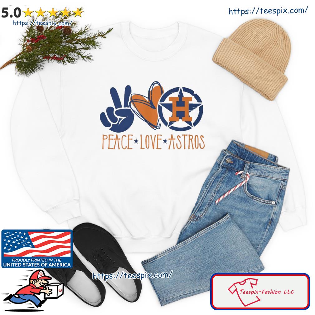 Peace Love Houston Astros Shirt - High-Quality Printed Brand