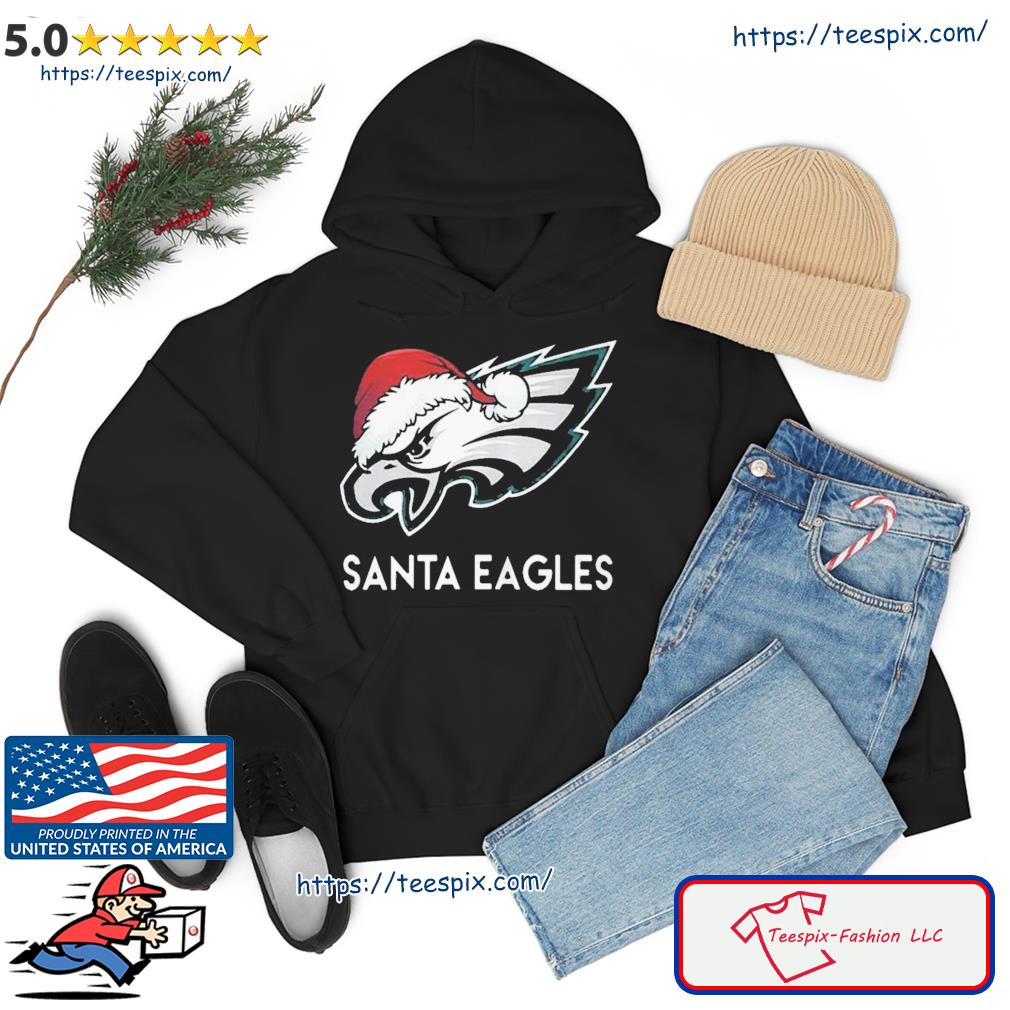 NFL Philadelphia Eagles Custom Name Text Santa Down The Chimney