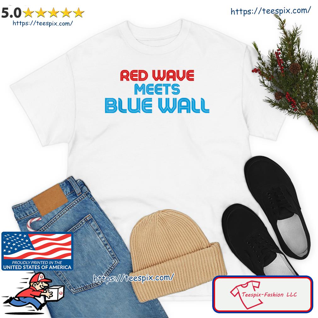 Red Wave Meets Blue Wall, Political Satire Election Shirt