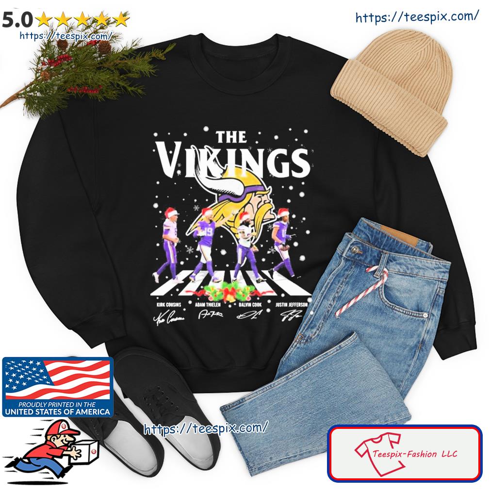 The Minnesota Vikings Christmas Team Abbey Road Signatures Shirt, hoodie,  sweater, long sleeve and tank top