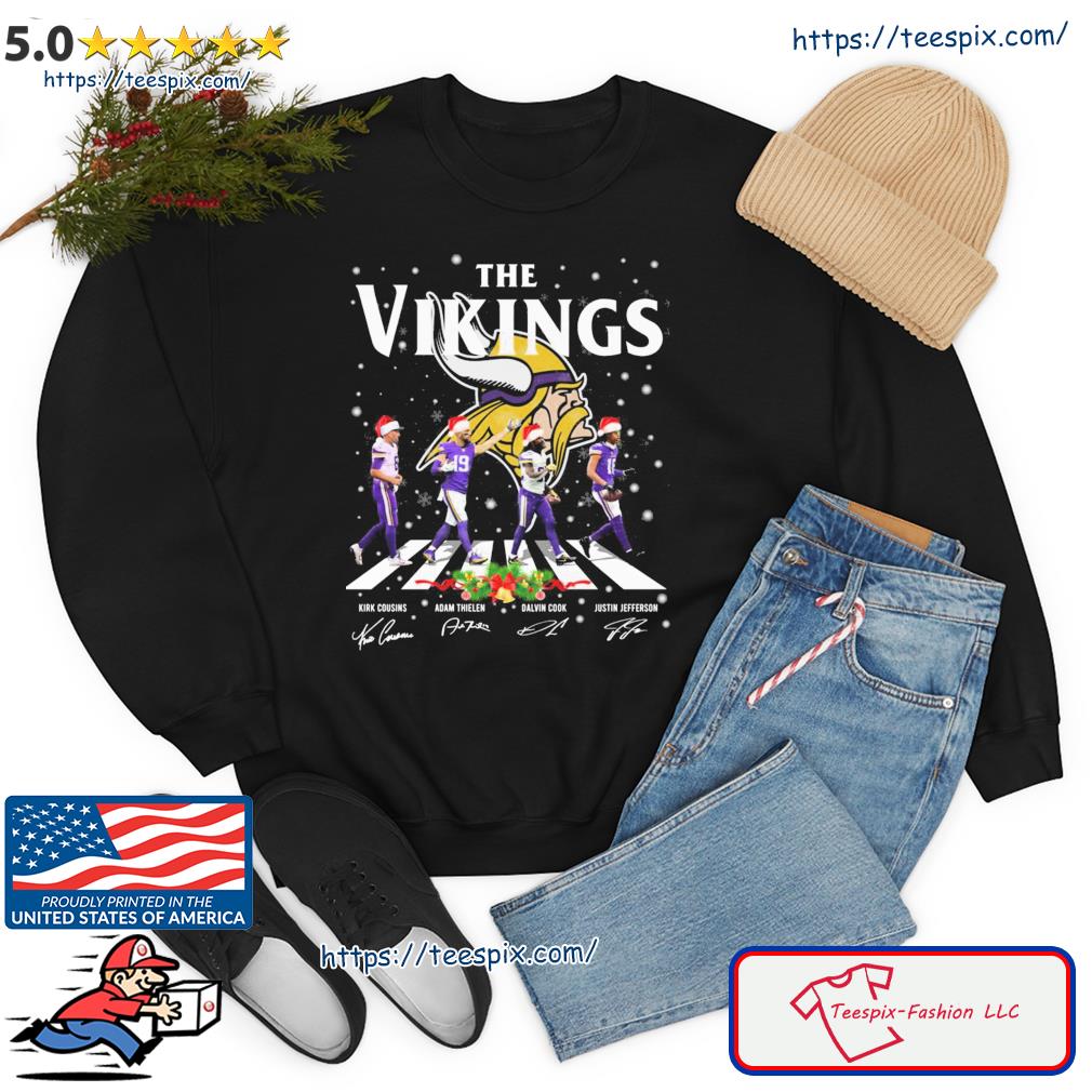 Official the Vingkings Abbey Road Kirk Cousins Adam Thielen Dalvin