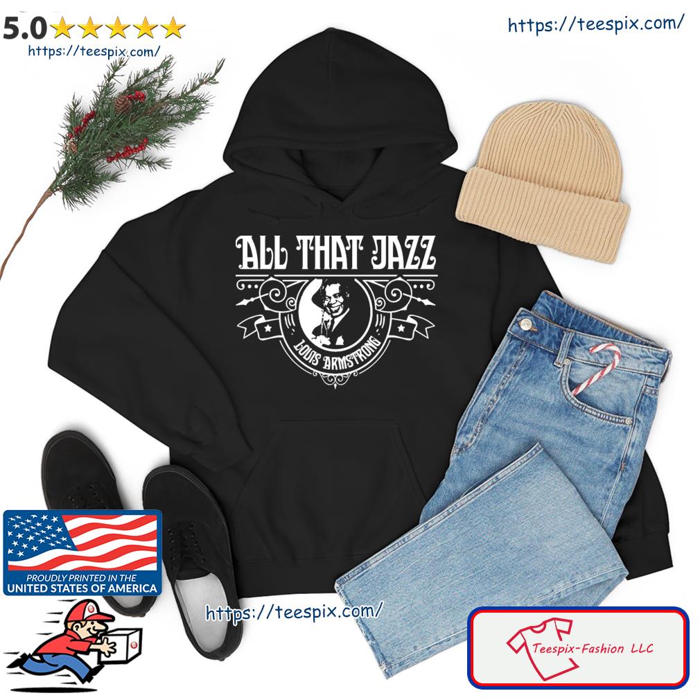 White Design All That Jazz Louis Armstrong shirt