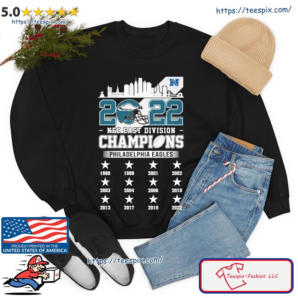 2022 NFC East Champions Philadelphia Eagles Skyline Unisex T-Shirt