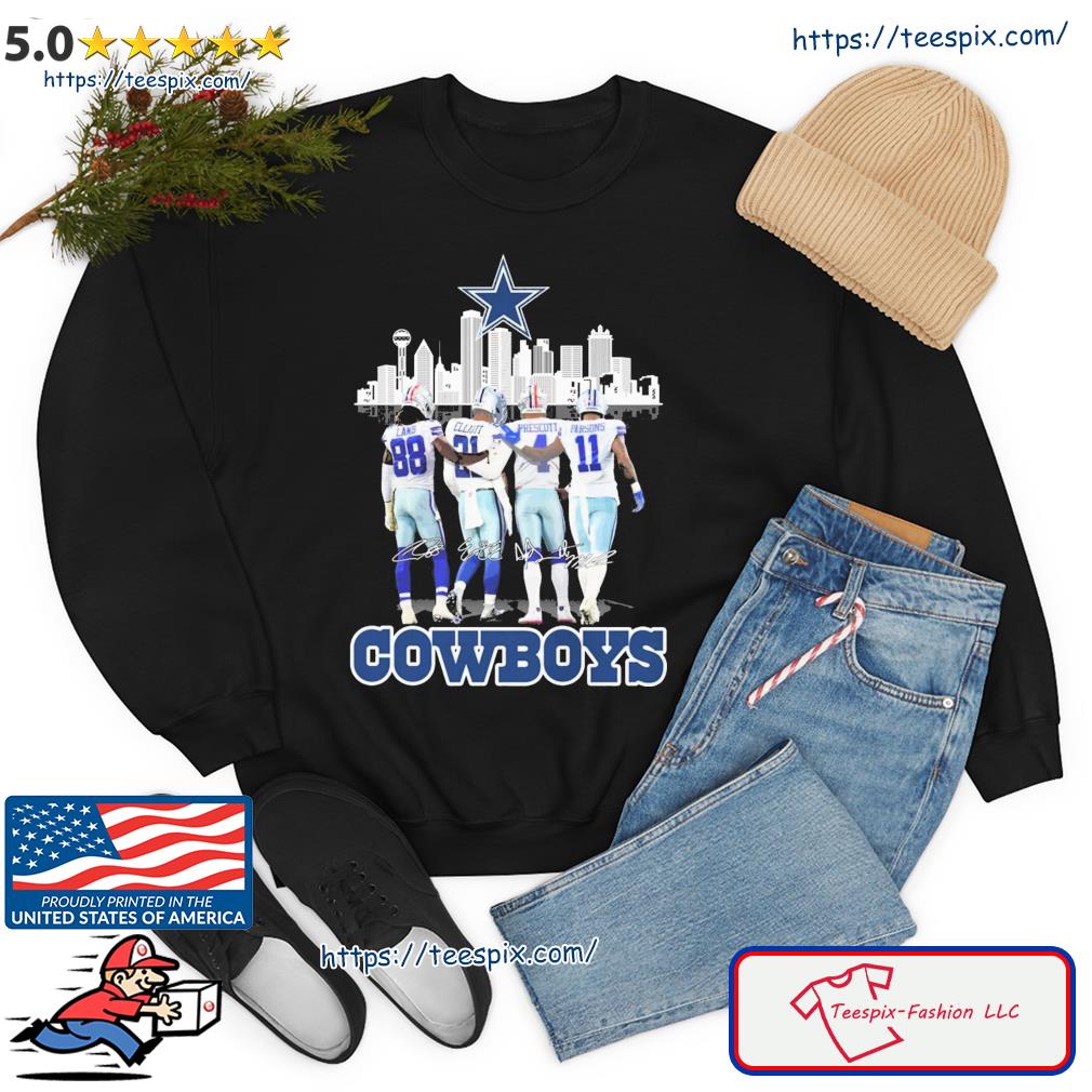 Funny Dallas Cowboys Skyline Team Players Signatures Shirt, hoodie,  sweater, long sleeve and tank top