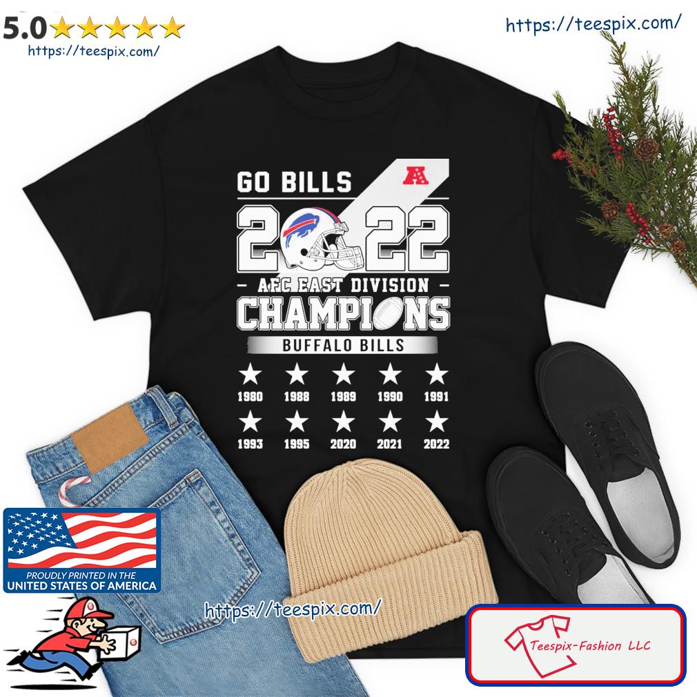 Official 2022 AFC East Division Champions Buffalo Bills City 1980-2022  shirt - Yumtshirt