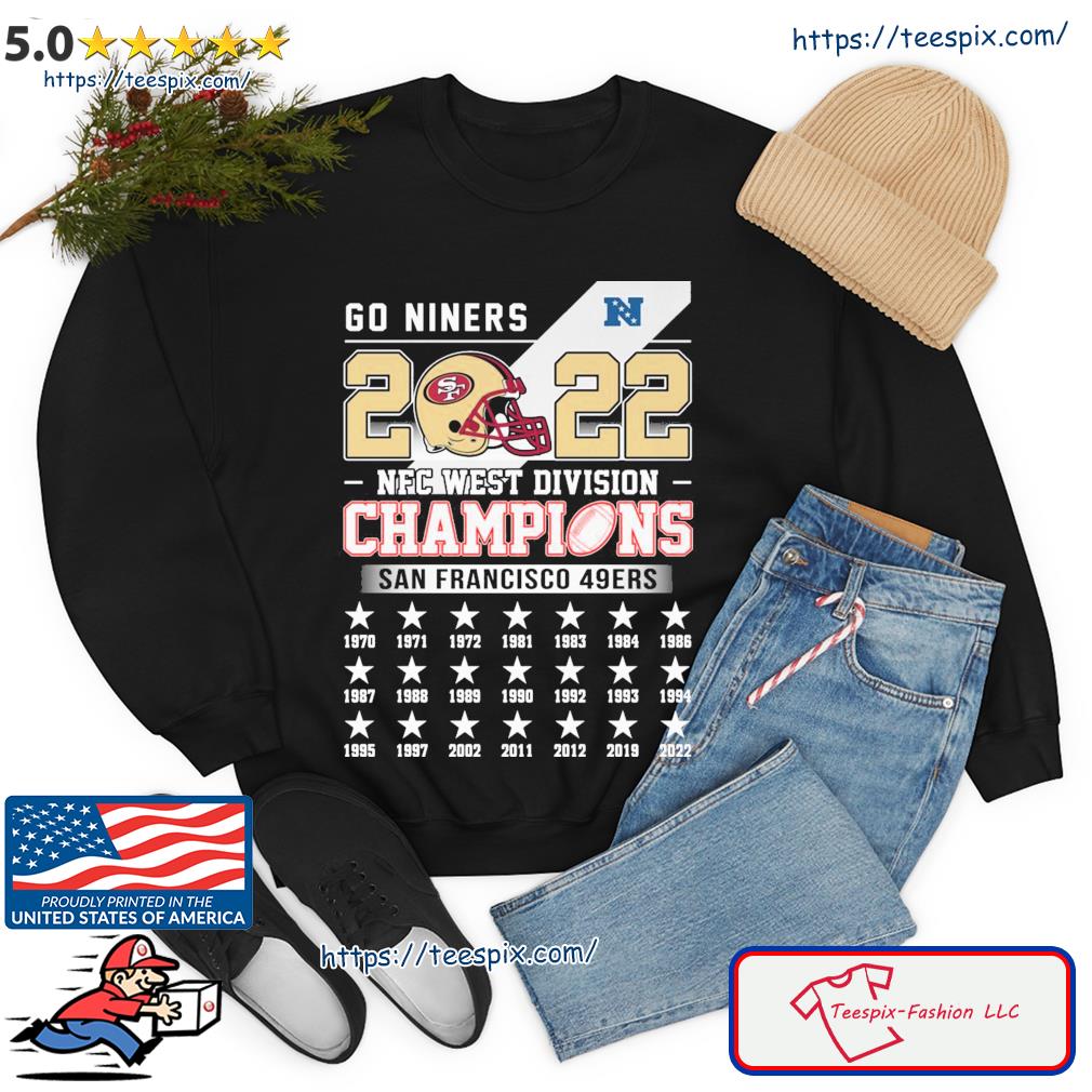 Go Niners 2022 NFC West Division Champions San Francisco 49ers Shirt -  Limotees