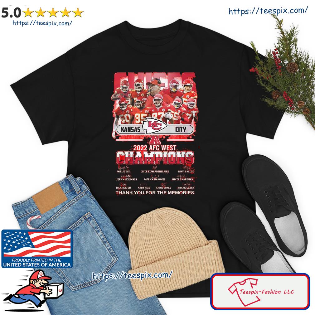 Kansas City Chiefs Team Signature 2022 AFC West Champions shirt, hoodie,  sweater, long sleeve and tank top