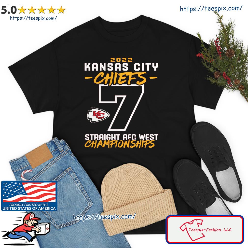 2022 Kansas City Chiefs Number 7 Straight Afc West Championships Shirt  Hoodie