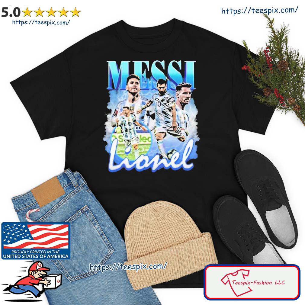 Lionel Messi Vintage Bootleg World Cup 2022 T-Shirt - Ink In Action