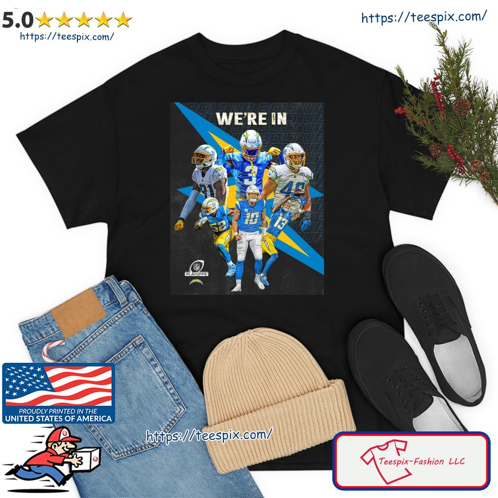 Nike 2022 NFL Playoffs Iconic (NFL Los Angeles Chargers) Men's T-Shirt.