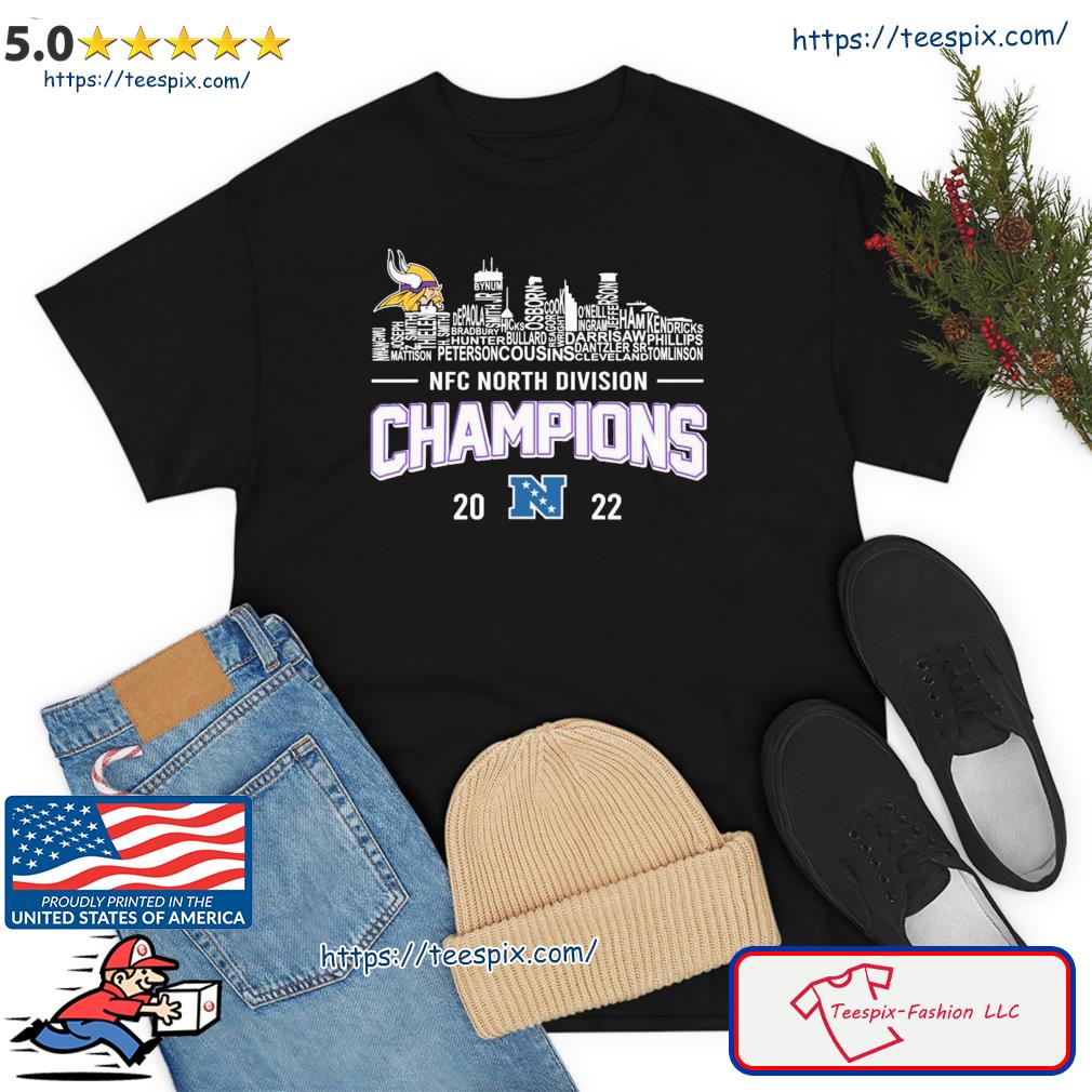 Minnesota Vikings all team NFC north division Champions 2022 shirt, hoodie,  sweater, long sleeve and tank top