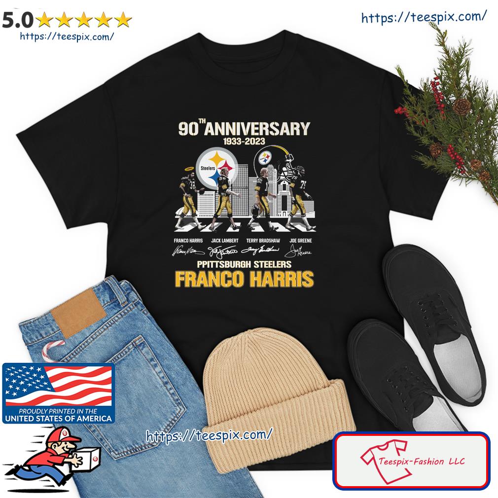 Pittsburgh Steelers Franco Harris Jack Lambert Terry Bradshaw And Joe  Greene Abbey Road 90th Anniversary 1933 – 2023 Shirt, hoodie, sweater, long  sleeve and tank top