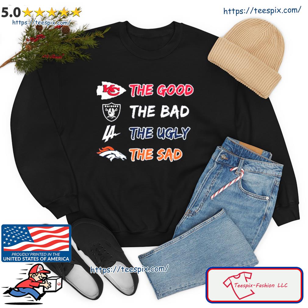 Pittsburgh Steelers the good Baltimore Ravens the bad and Cincinnati  Bengals the ugly shirt, hoodie, sweater, long sleeve and tank top