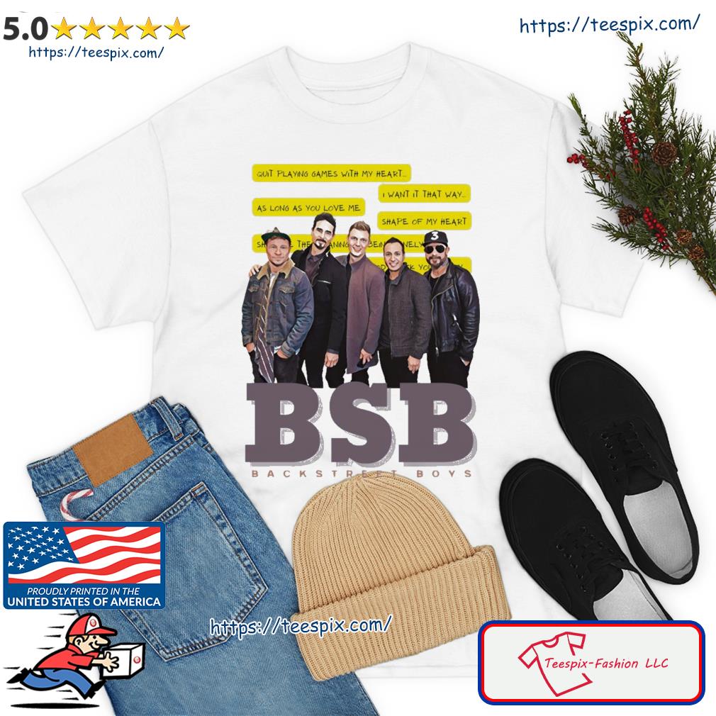  Backstreet Boys – Quit Playing Games Heart T-Shirt : Clothing,  Shoes & Jewelry