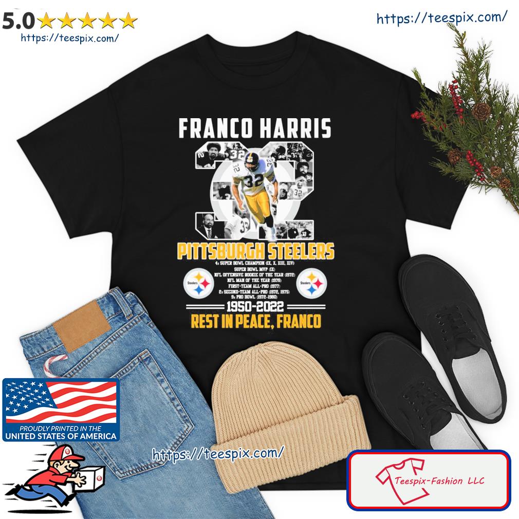 RIP Franco Harris 32 In Loving Memories 1950-2022 T-Shirt