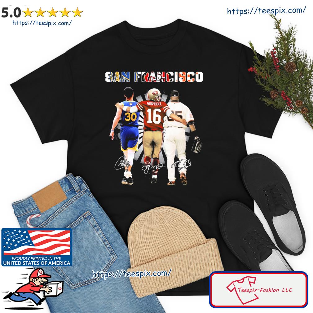 San Francisco 49ers Joe Montana San Francisco Giants Buster Posey  signatures shirt, hoodie, sweater, long sleeve and tank top