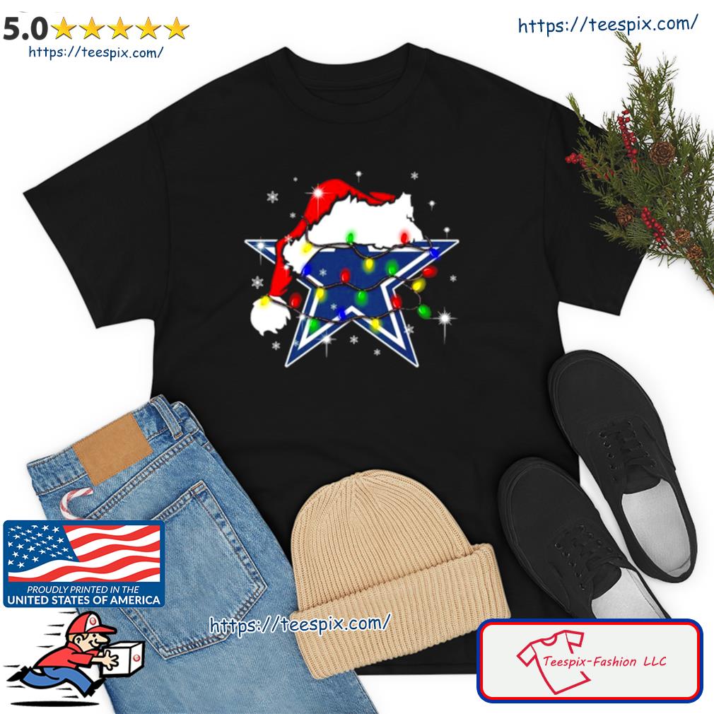Santa Dallas Cowboys Logo Lights Christmas Shirt, hoodie, sweater, long  sleeve and tank top