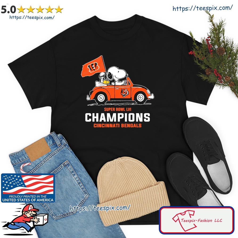 Snoopy Super Bowl Lvi Champions Cincinnati Bengals Shirt