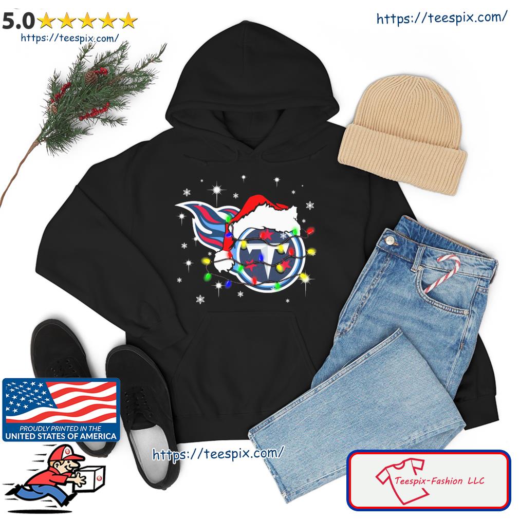 Tennessee Titans Santa Hat Christmas Light Shirt - Limotees