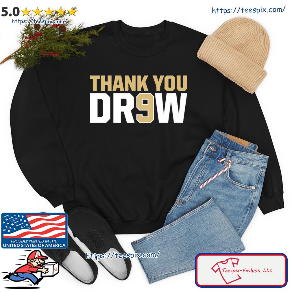 Free shipping 9 Drew Brees New Orleans Saints Thank You Shirt