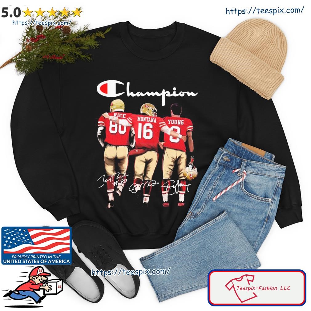 San Francisco 49ers Shirt Champions Jerry Rice Joe Montana Steve Young 49ers  Gift - Personalized Gifts: Family, Sports, Occasions, Trending