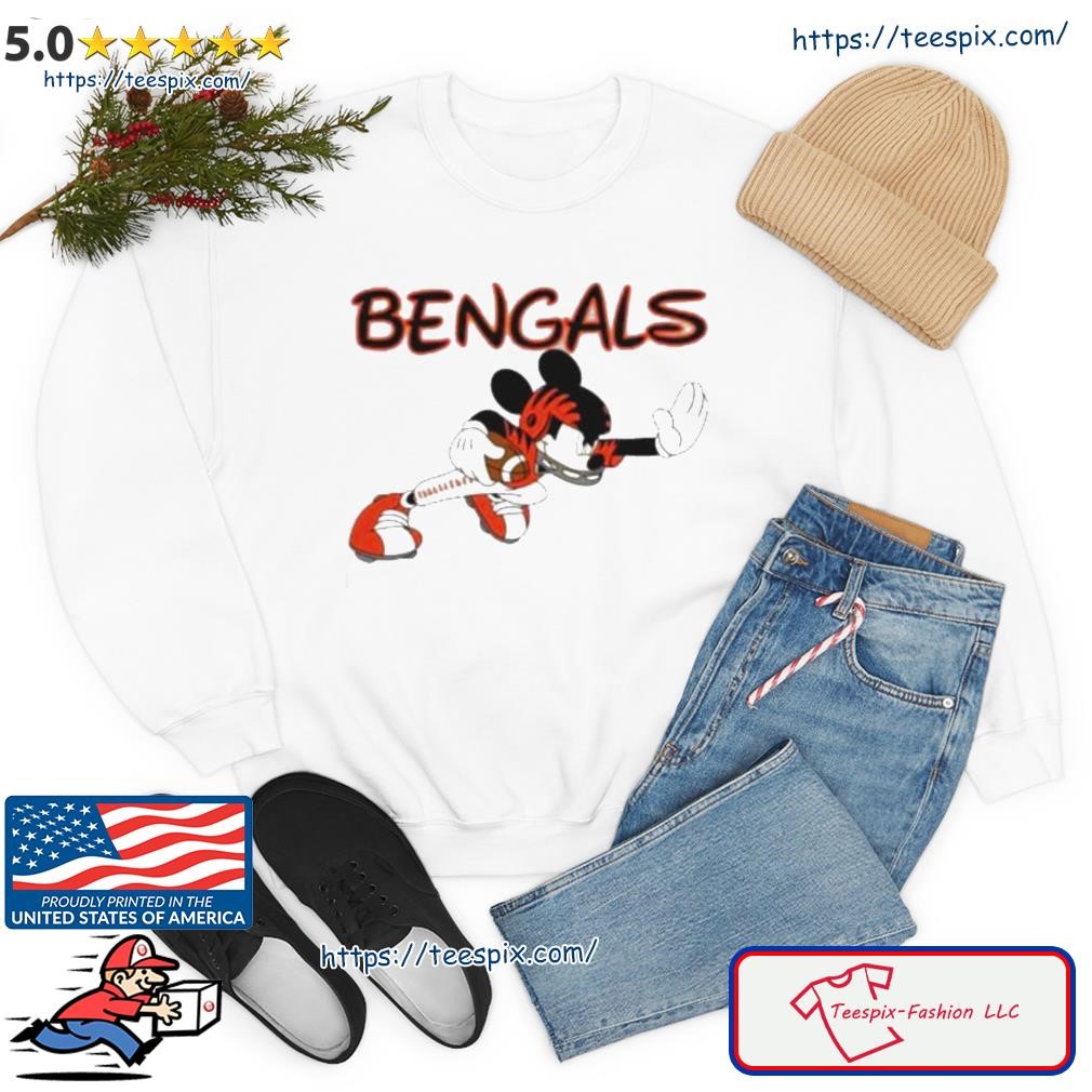 I Love The Bengals Mickey Mouse Cincinnati Bengals T-Shirt - T