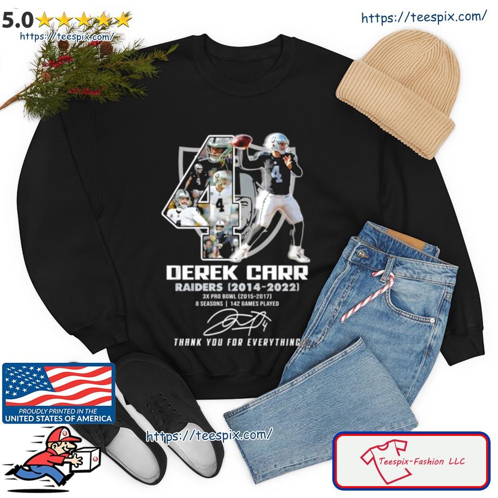 Derek Carr Las Vegas Raiders 2014 present signature shirt, hoodie, sweater,  long sleeve and tank top