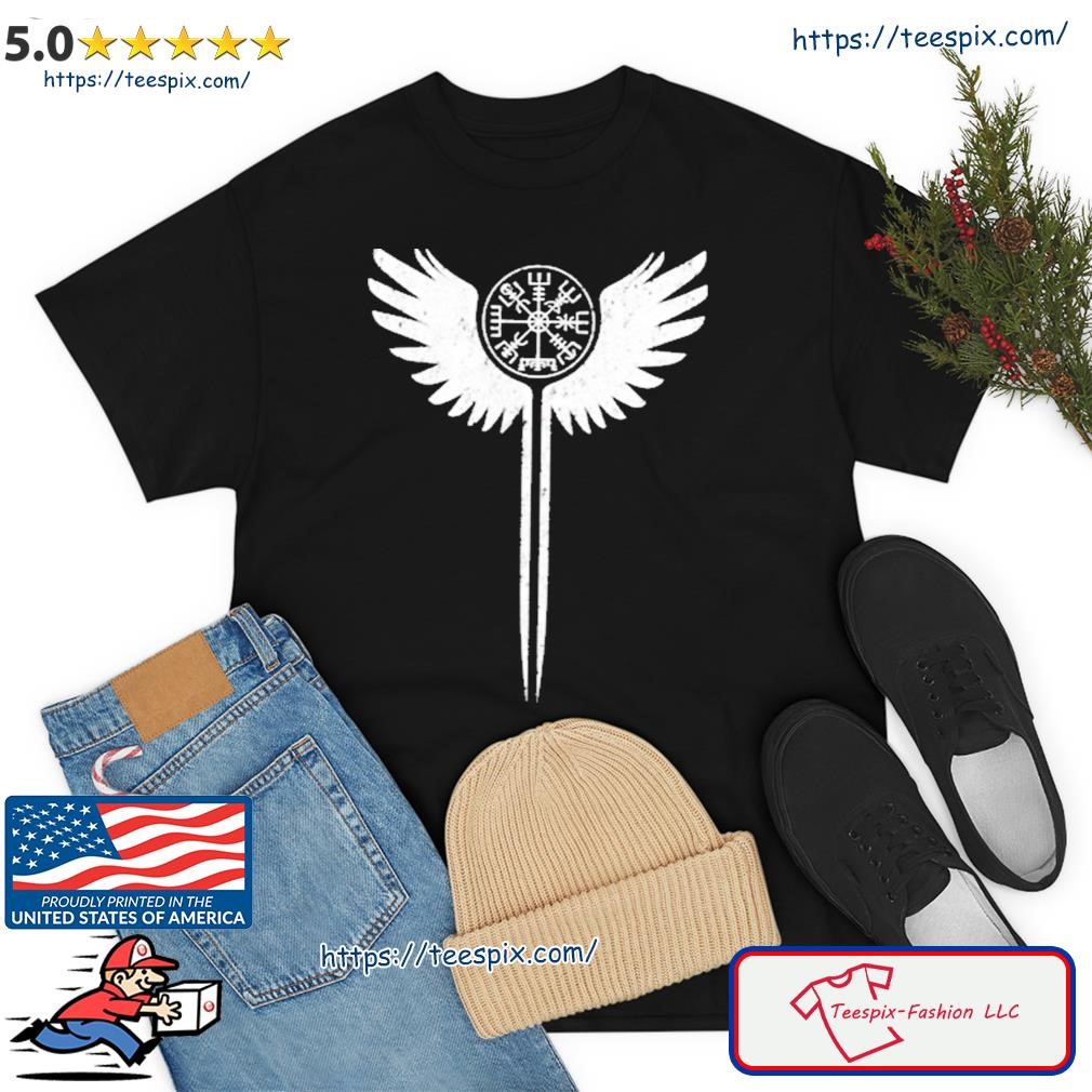 Valkyrie Wings And Vegvisir Viking Valhalla Shirt