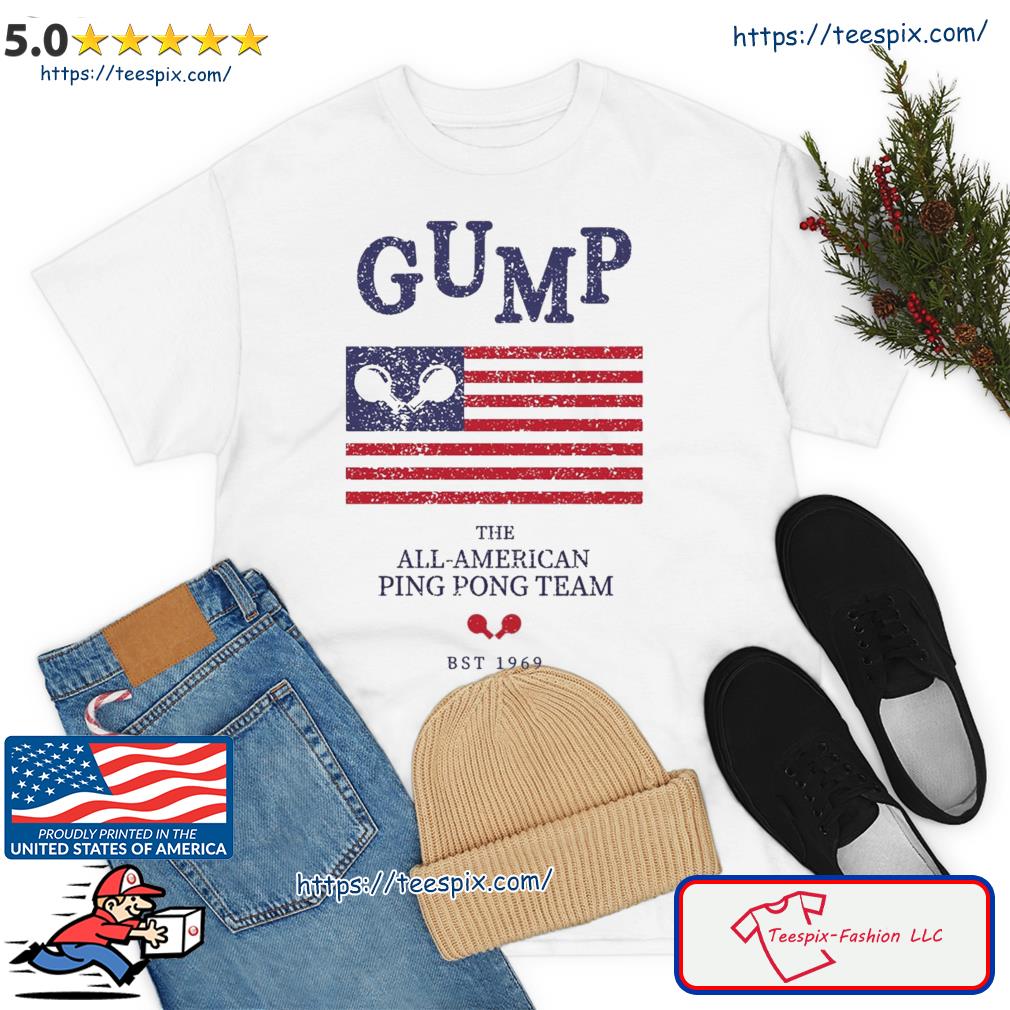 American Flag Ping Pong Team Forrest Gump Grunge Texture Shirt