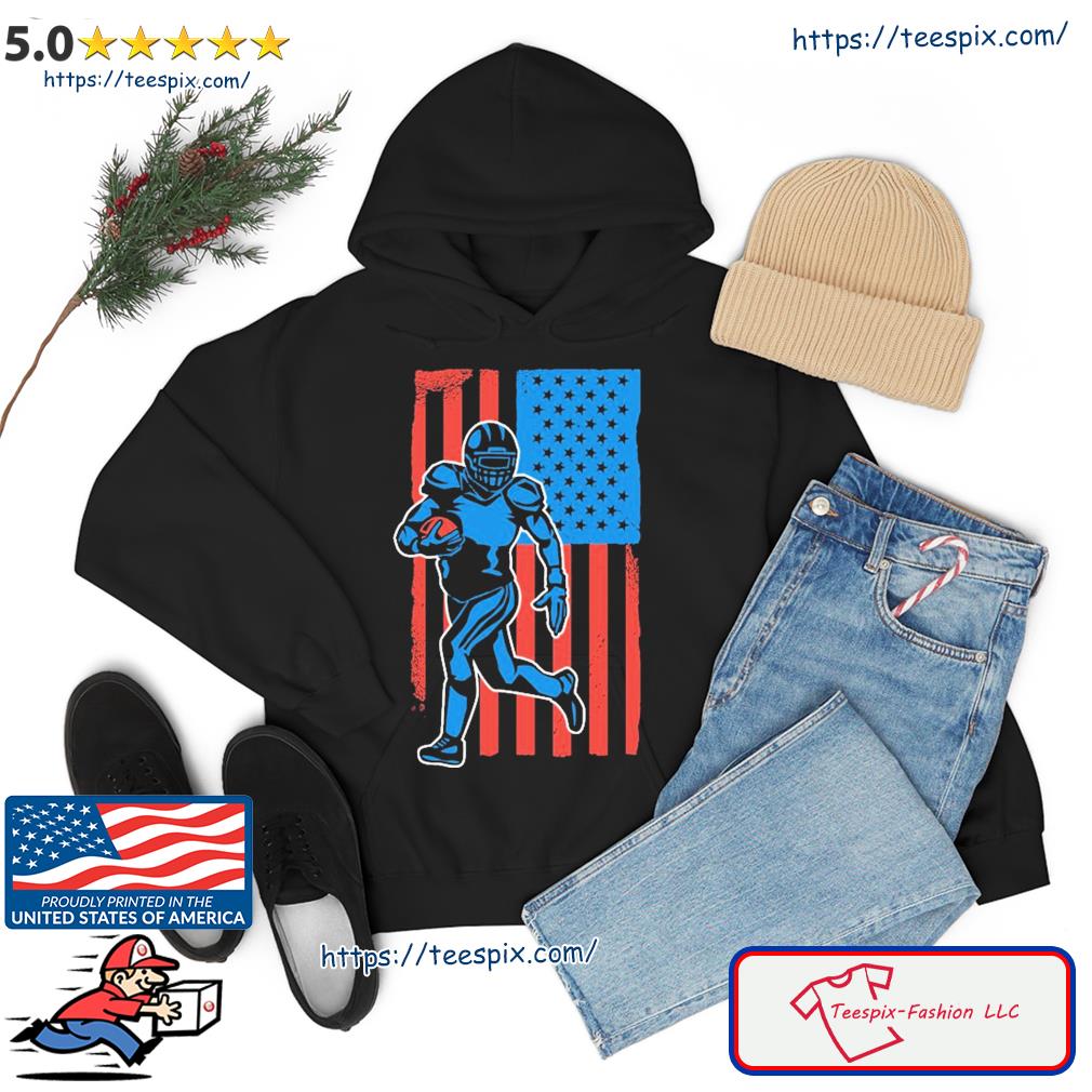 American Football Player Flag Shirt Hoodie