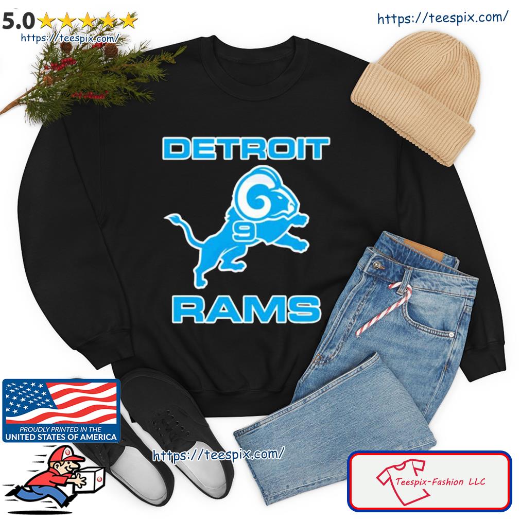 Official Detroit Rams number 9 shirt, hoodie, sweater, long sleeve and tank  top