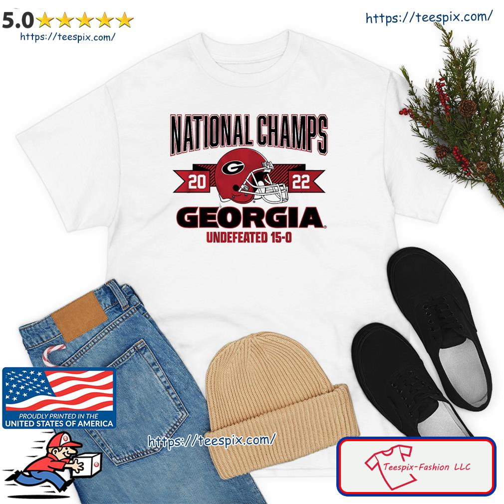 Georgia Football National Champions Undefeated Arched Helmet Shirt